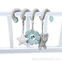 Bciou Baby Bed Colgante de juguete espiral Carro colgante herramienta interactiva de educación temprana