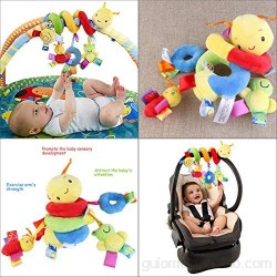 jojofuny Sonajeros para bebé cuna de bebé juguete con timbre timbre para coche juguetes de actividad para niños en espiral juguetes de peluche para cochecito accesorios para bar