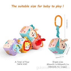 Juguetes para bebés de 0 3 6 12 Meses Colgando sonajero Clips de Cochecito Silla de Paseo Cuna Juguetes para niños pequeños Juguetes Blandos para la Cama del bebé