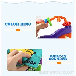 Libro para las primeras palabras del bebé tela suave libro de cognición para aprendizaje y actividades juguete para educación prematura (letras)