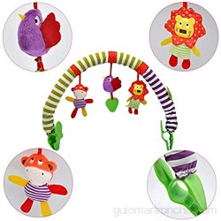 Ourine 1 pieza de dibujos animados para cochecito de bebé colgante para cuna cochecito de bebé barra de actividad arco de peluche juguete de decoración