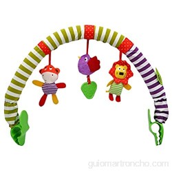Ourine 1 pieza de dibujos animados para cochecito de bebé colgante para cuna cochecito de bebé barra de actividad arco de peluche juguete de decoración