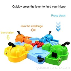 A0ZBZ Juego de Pelota para tragar hipopótamos alimentación interactiva Juego de Pelota de hipopótamo Hambriento Juego de agarrar y Llevar Juguete Educativo para niños