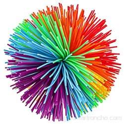 Bola de Antiestrés Bola Que Rebota Pom de Arcoiris Suave Bolas de Hilos de Inquietud Sensorial Multicolor (5 Piezas)