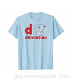 D es para perro dálmata y diseño de pelota Camiseta
