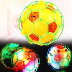 Isuper Fútbol Luminoso Juguete Bola Luminoso Colorido eléctrico Juquete Infantil Educativo para los niños (Color Aleatorio)