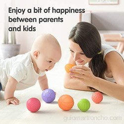 Juguetes para bebés Bolas de apilamiento para bebés de 0 a 6 meses Juguetes educativos de compresión suave Juguetes para masticar la dentición Juguetes para el baño del bebé Niños pequeños 0-3 años