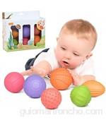 Juguetes para bebés Bolas de apilamiento para bebés de 0 a 6 meses Juguetes educativos de compresión suave Juguetes para masticar la dentición Juguetes para el baño del bebé Niños pequeños 0-3 años