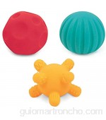 Ludi 30079 - Trio de pequeñas Pelotas sensoriales de plástico Flexible (6 Meses 6 8 cm) Multicolor