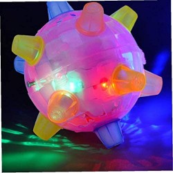 Tuimiyisou Iluminado LED Parpadeante Bola de Salto de Baile de música Que vibra Juguete de la Bola Hinchable con Luces de Colores LED y música Regalos para niños y niñas