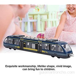 Aufee Juguetes educativos Modelo de Tren Juguete de Coche Resistente al Desgaste para niños pequeños niñas niños niños(Blue)