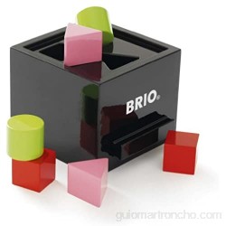 BRIO 30144000 - Caja de Madera con Formas encajables de Colores Color Negro