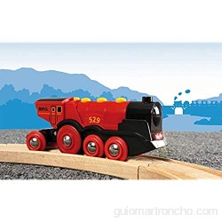 BRIO 33592 Gran Locomotora Roja a Pilas con Luz y Sonido BRIO Trenes-Vagones-Vehículos Edad Recomendada 3+