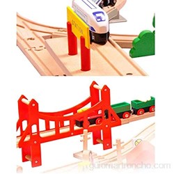 LXWM Tren de Madera Juguetes Educativos para niños de la Primera Infancia Juguetes Puzzle Juguetes de Madera pequeños para niños 130 unids