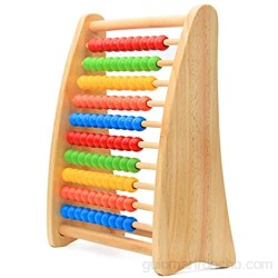 Rampa de carreras de juguete Números de aprendizaje de matemáticas manipulables cuenta granos clásico Abacus juguete de regalo for los niños Niños niños muchachas de los juguetes de madera Coche de ju