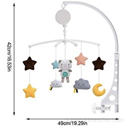 Cuna de bebé musical juguete móvil campanilla de cama infantil juguete de sonajero campana de cabecera giratoria cuna juguete de tela cómoda para bebé