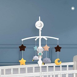 Cuna de bebé musical juguete móvil campanilla de cama infantil juguete de sonajero campana de cabecera giratoria cuna juguete de tela cómoda para bebé
