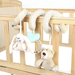 Juguete de sonajeros de cama sonajeros de bebé animales de peluche de dibujos animados juguete calmante educativo envoltura en espiral alrededor de la cama juguete de felpa colgante