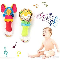Migimi Sonajero de Juguete Muñeca Juguete sonajero para bebé Bebé Música Electrónica Rompecabezas Juguete Historieta Linda para Menores