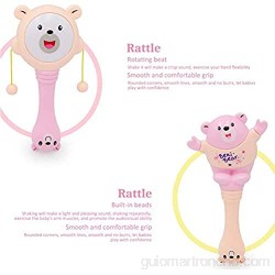 Yorimi Sonajero de juguete para bebés pequeños 5 unidades juguete sensorial con sonajero campana silbato castañuelas