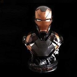 Heizung Modelo de Caracteres Vengadores MK46 Iron Man Busto Busto Estatua Resina Rojo y Negro Dos Colores Juguetes para niños y Adultos. (Color : Black)