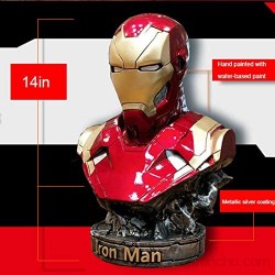 Heizung Modelo de Caracteres Vengadores MK46 Iron Man Busto Busto Estatua Resina Rojo y Negro Dos Colores Juguetes para niños y Adultos. (Color : Red)