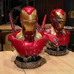 Heizung Modelo de Caracteres Vengadores MK46 Iron Man Busto Busto Estatua Resina Rojo y Negro Dos Colores Juguetes para niños y Adultos. (Color : Red)