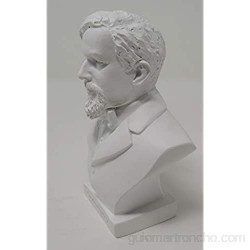 Reproducción de busto de Claude Debussy blanco 12 5/9 5/5 5 cm