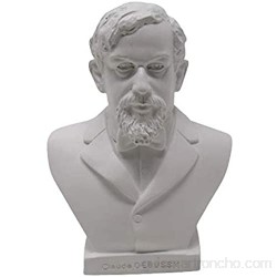 Reproducción de busto de Claude Debussy blanco 12 5/9 5/5 5 cm