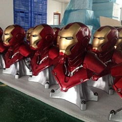 WangQ Marvel Super Hero Modelo Avengers Series Personaje Iron Man 1: 1 Estatua Busto Colección Regalos ///