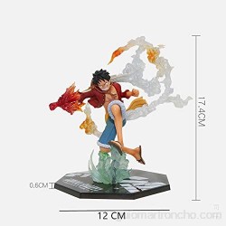 Figura decorativa de anime One Piece Luffy Fire Punch de la colección New World de PVC 17 cm