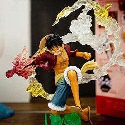 Figura decorativa de anime One Piece Luffy Fire Punch de la colección New World de PVC 17 cm