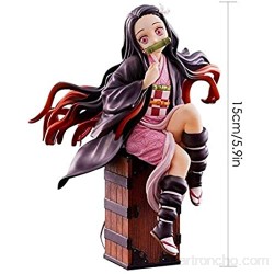 Figuras de acción de Demon Slayer Nezuko Kamado Figura de acción de 15 cm PVC Modelo de personaje de anime Estatua de pie Anime Demon Slayer Figura Juguete de regalo para decoración de escritorio