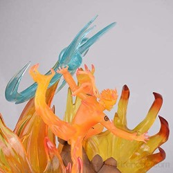 SDFDSSR Naruto Anime Doll Uchiha Itachi Sasuke Susano Omen Flame Versión Escultura Estatua Figura de Juguete Decoración Modelo Figura 21.5cm de Altura