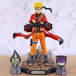 Ylout Naruto Shippuden Gk Uzumaki Naruto Sennin Mode con Shima Fukasaku Estatua De PVC Figura De Colección Modelo De Juguete 25Cm