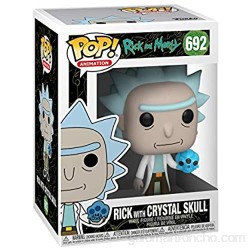 Funko- Pop Animation: Rick & Morty-Rick w/Crystal Skull and Morty Collectible Toy Multicolor (45438)