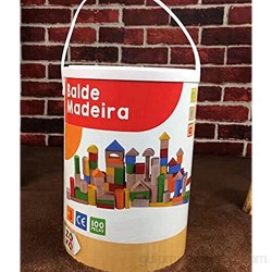 Bloques de construcción de Madera para niños Juguetes para bebés ensamblados con partículas Grandes Cubo de Rompecabezas de educación temprana 100 Pilas de Altura