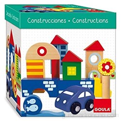 Goula- Construction Pack Pieces Construcción 41 pzas Madera Multicolor (Diset 50203) color/modelo surtido