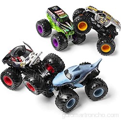 Monster Jam 6053860 - Pack de 4 vehículos (escala 1:64 modelos aleatorios) juguete para niños