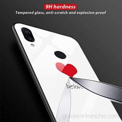 Oihxse Moda Case Compatible para Xiaomi Mi 8 SE Funda Vidrio Templado con Cuerda Cordón TPU Silicona Suave Bumper Cover Anti-Choques Anti-Rasguños Cáscara de Cristal Estuche A1