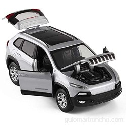 Xolye Aleación de campo a través de apertura de vehículos de juguete Decoración Red Boy Puerta de simulación juguete de la luz y de sonido del coche de 4 rondas de correderas de coches de juguete en c