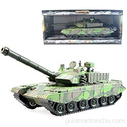 Xolye Aleación del tanque de juguete modelo de orugas de sonido y de luz de juguete tanque grande de metal de coches de juguete de inercia militar adelantada de coches de juguete Regalo del muchacho g