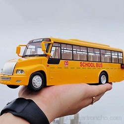 Xolye El muchacho del juguete de la aleación grande Escuela Modelo autobús de la puerta abierta de Big Bus del coche de metal resistente a los golpes infantil autobús de juguete de simulación de sonid