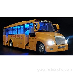 Xolye El muchacho del juguete de la aleación grande Escuela Modelo autobús de la puerta abierta de Big Bus del coche de metal resistente a los golpes infantil autobús de juguete de simulación de sonid