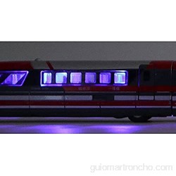 Xolye Simulación Voz transmisión de Juguetes educativos para niños Aleación de automóviles Locomotora de un Solo Juguete Modelo de Juguete y luz Pull Back Metal Boy Toy Coche (Color : Rojo)