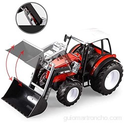 Xolye Una y dieciséis a gran escala de simulación de coches Farmer Modelo carro de la ingeniería de tracción de carga de coches de juguete infantil Volver Manual de juguete Agrícola de aleación de coc