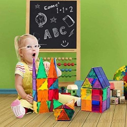 Bloques De Construcción De Bloques Magnéticos De 60 Piezas Juegos Educativos para Niños Construction Building Sets Mejora La Creatividad De Los Niños Regalos del Día del Niño
