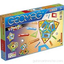 Geomag- Confetti Juego de construcción magnética Multicolor 114 Piezas (357)