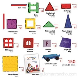 Playmags - Mega Set de 150 piezas: Ahora con Imanes más Fuertes Robusto Súper Duradero con Azulejos Vivos de Colores Claros - 18 Piezas de Accesorios Clickins para Mejorar tu Creatividad