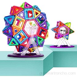 WUYEA Bloques de construcción magnéticos Azulejos magnéticos Juego de 113 Piezas: Juguetes educativos para niños y niñas